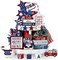 20 Pcs 4Th of July Tiered Tray Decor Set Patriotic Decorations Memorial Day Red White Blue Wooden Sign Rustic Farmhouse Table Decor for Independence Day Labor Day Home Decor